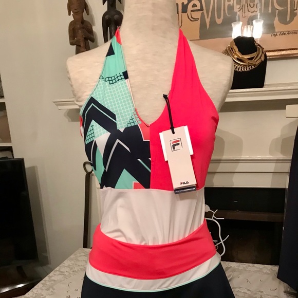 Fila Tops - Fila multicolor performance halter top. Size M. NWT